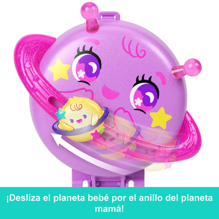 Polly Pocket Bebek ve Oyun Seti, Planet Polly Outer Space Compact, 1 Mikro