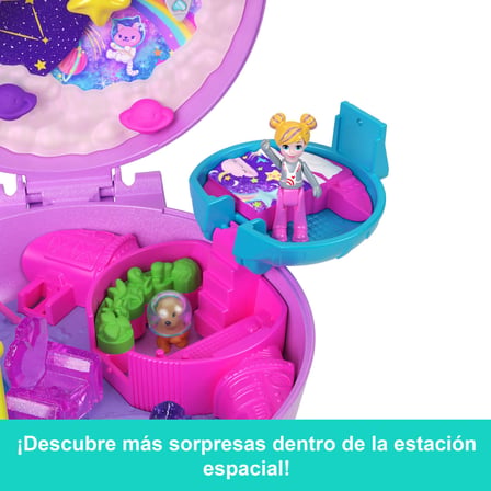 Polly Pocket Bebek ve Oyun Seti, Planet Polly Outer Space Compact, 1 Mikro