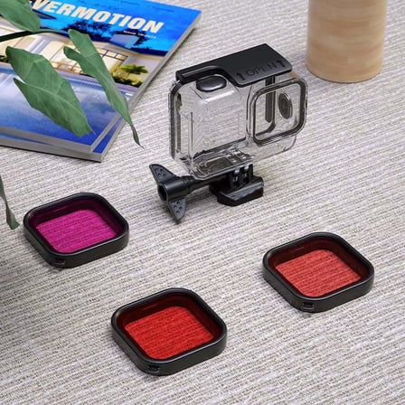 KingMa GoPro Hero 8 Uyumlu Su Altı Dalış Filtresi Pembe