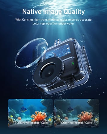 TELESIN Osmo Nano Uyumlu Su Geçirmez Kılıf (60M), Osmo Nano Waterproof Dive Case