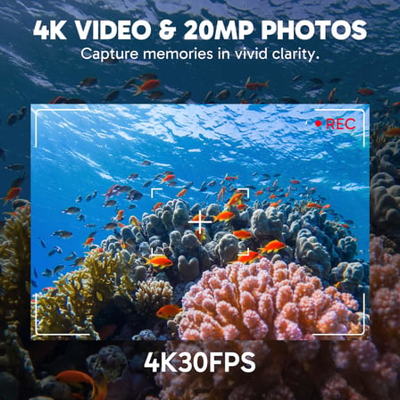 AKASO EK7000 Pro 4K Aksiyon Kamerasi - Dokunmatik Ekran - 40m Derinlik - Genis Acili