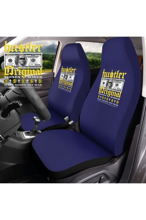 Mirsepet Lada Niva İle Uyumlu Oto Koltuk Kılıfı Lacivert 4 Parça Tasarım Logo Hustle