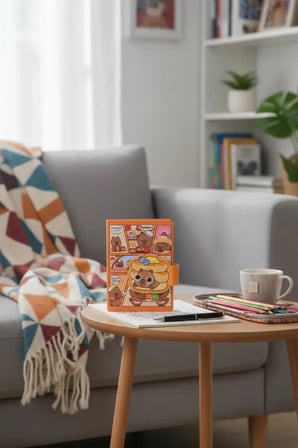 Miniso Lisanslı Mini Family B6 Not Defteri Mıknatıslı Figürlü 17.5 Cm