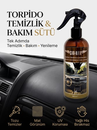 Car-Max Torpido Temizlik & Bakım Sütü, 400ml,