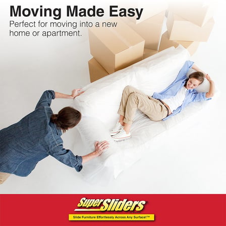 Super Sliders Halı için Çoklu Paket Oval Yeniden Kullanılabilir Mobilya Sürgüleri - Zahmetsiz Hareketli ve Yüzey Koruma, Bej (8'li Paket)