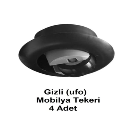 Gömme, Gizli (Ufo) Mobilya Tekeri (4 Adet)