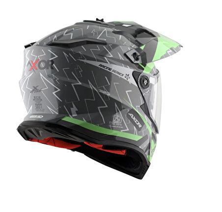 Axor X-Cross Flash Dual Vizör Cool Green Kross Kask