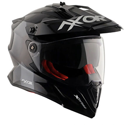 Axor X-Cross Dual Vizör Siyah Kross Kask