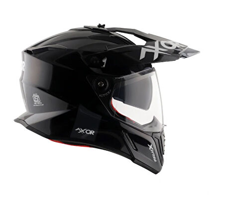 Axor X-Cross Dual Vizör Siyah Kross Kask