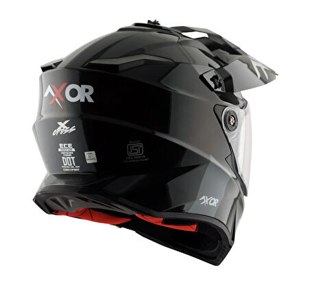 Axor X-Cross Dual Vizör Siyah Kross Kask