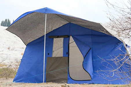 Zey Camping 3 + 1 Mutfaklı Kamp Çadırı orman barınak depo şantiye 8-10 kişilk çadırlar