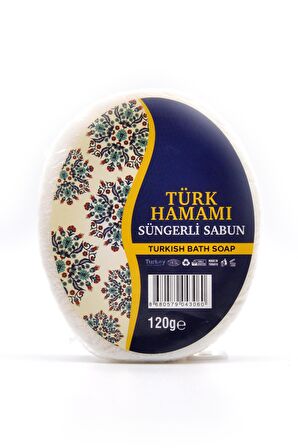 Türk Hamamı Süngerli Sabun Banyo Duş Sabunu 120 G x 3 Adet