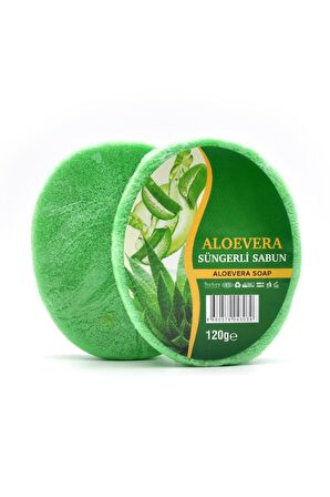 Aloevera Özlü Süngerli Sabun Banyo Duş Sabunu 120 G