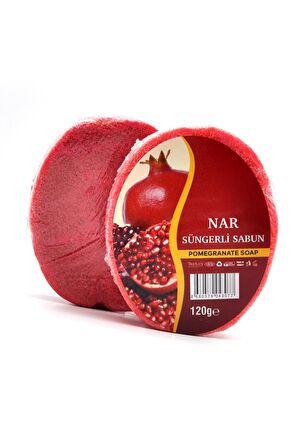 Nar Özlü Süngerli Sabun Banyo Duş Sabunu 120 G x 3 Adet