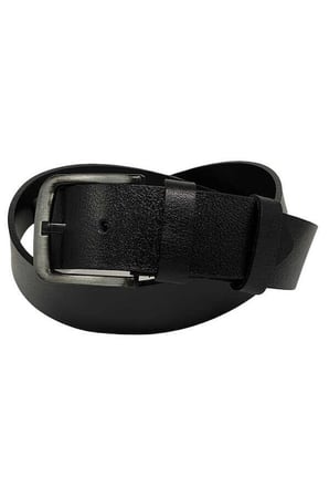 Siyah Hakiki Deri Düz Renk 4.5 cm.lik Spor Kemer- Tek Katmanlı Manda Derisi - 500-Düz-22Y