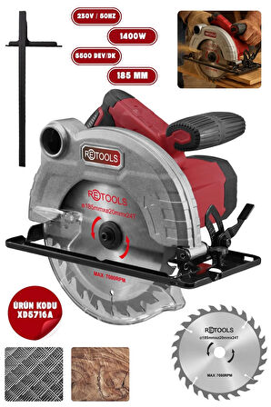 RETOOLS XD5716A 1400W 185 MM DAİRE TESTERE