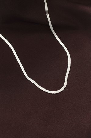 Gümüş Renk 60 cm İtalyan Zincir Kadın Kolye // XD-BKO6229-ST