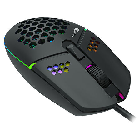 LECOO MS105 3200 DPI 6 TUŞLU KABLOLU RGB LED AYDINLATMALI GAMING MOUSE