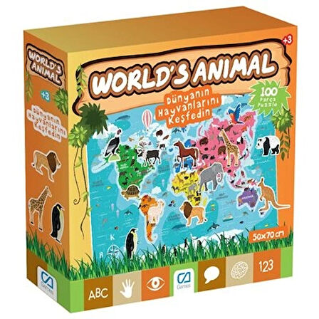 Games World's Animal 100 Parça Puzzle 5152