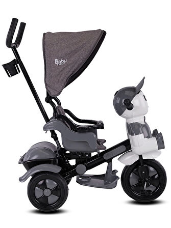 Babyhope 125 Yupi Triycle 3 Tekerli Kontrollü Bisiklet Gri