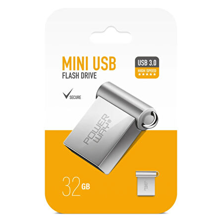 32 GB USB 3.0 METAL MINI FLASH BELLEK