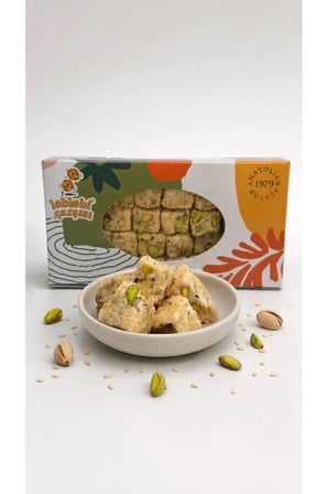 Antep Fıstıklı Susamlı Mini Lokum - 250 Gr