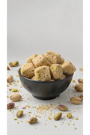 Antep Fıstıklı Susamlı Mini Lokum - 500 Gr