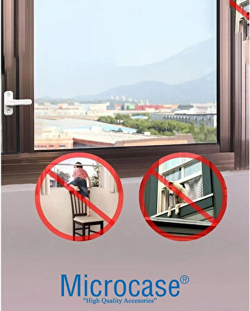 Microcase Her Türlü PVC Pencere Kapıya Uyumlu Emniyet Kilidi - BEYAZ AL4906 3 ADET