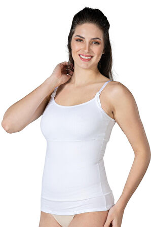Beyaz Mı Emay 1402 Modal Cotton Emzirme Atlet Korse
