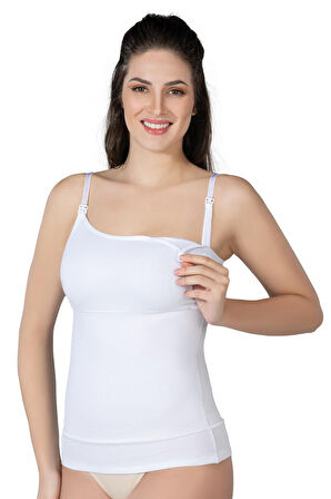 Beyaz Mı Emay 1402 Modal Cotton Emzirme Atlet Korse
