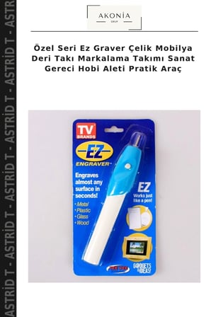 Özel Seri Ez Graver Çelik Mobilya Deri Takı Markalama Takımı Sanat Gereci Hobi Aleti Pratik Araç