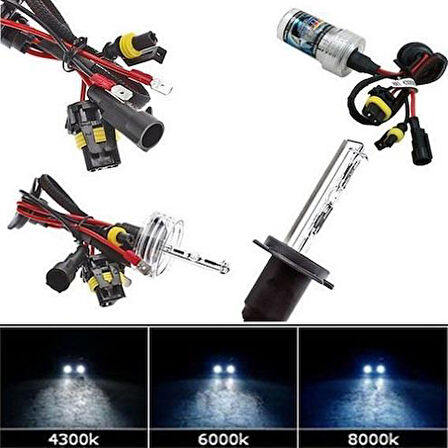 H7 Xenon Ampul  8000K 2 Adet A kalite