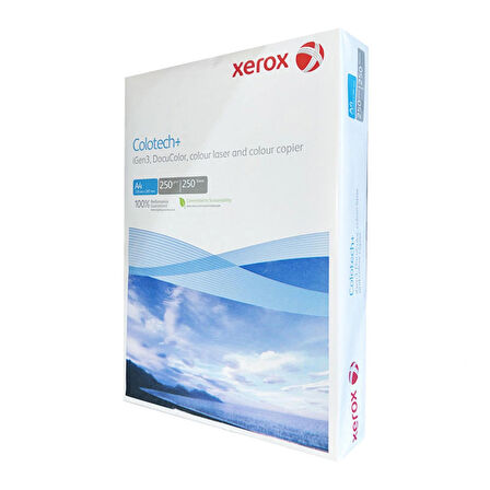 Xerox Colotech A4 Fotokopi Kağıdı 250gr 4 Paket (1000 Yaprak) (1 Koli)