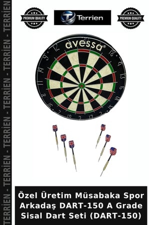 Özel Üretim Müsabaka Spor Arkadaş DART-150 A Grade Sisal Dart Seti (DART-150)