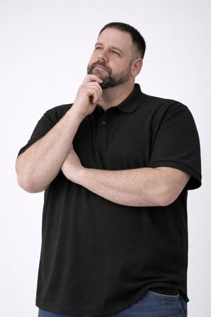 Erkek Pike Kumaş Düğmeli Yaka Battal Büyük Beden Günlük Kısa Kol Tişört Tshirt