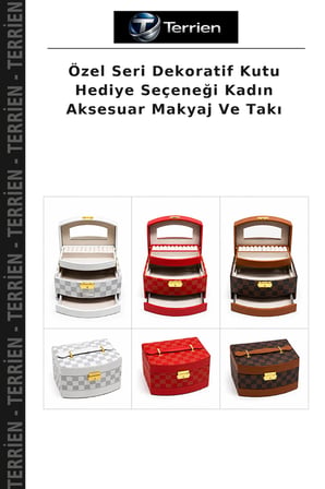 Özel Seri Dekoratif Kutu Hediye Seçeneği Kadın Aksesuar Makyaj Ve Takı