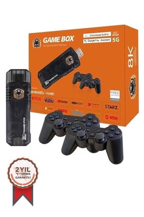 Delux Serisi Oturma Odası Konsol Sistem Oyun Konsolları 2IN1 8K Ultra Hd 64Gb GC06