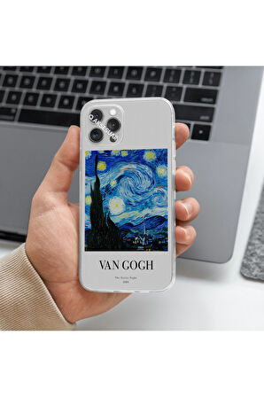 Xiaomi Mi 10T Uyumlu Van Gogh Tasarımlı Premium Şeffaf Telefon Kılıfı
