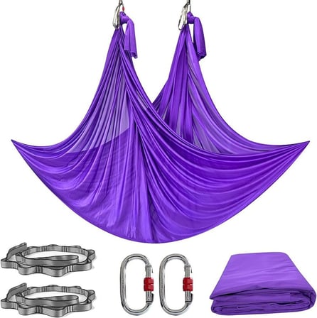 Özel Üretim YFS-100 Purple Yoga Fly Set Mor Renk Vücut Seti Spor Aleti Kondisyon