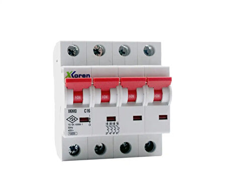 Xkoren 3kA 4P C Tipi 32A Otomatik Sigorta(3 Adet)(Kutu)