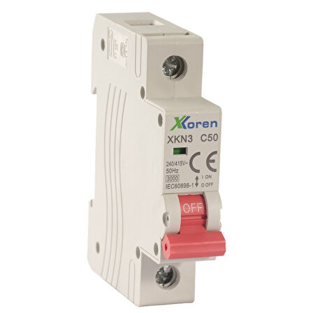 Xkoren 10kA 1P C Tipi 25A Otomatik Sigorta (12 Adet) (Kutu)