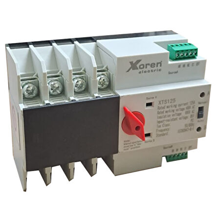 XKOREN 100A F Serisi 4 Kutup Ray Tipi Otomatik Transfer Şalteri XTS F4-100