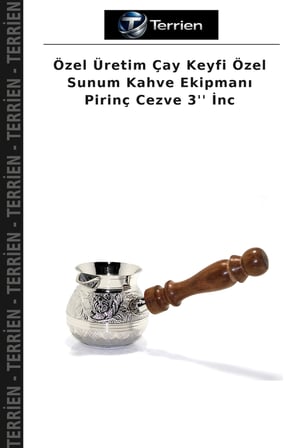 Özel Üretim Çay Keyfi Özel Sunum Kahve Ekipmanı Pirinç Cezve 3'' İnc