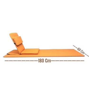 BACKJACK MEDİTASYON SANDALYESİ DESTEKLİ YER MİNDERİ + 60X180 KUMAŞ MAT - BACKJACK 3XL