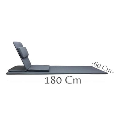 BACKJACK MEDİTASYON SANDALYESİ DESTEKLİ YER MİNDERİ + 60X180 KUMAŞ MAT - BACKJACK 3XL