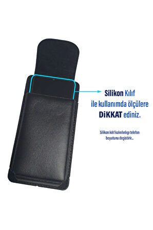 16cm Kemere Takılan Telefon Kılıfı Dik Bel Kemer Kılıfları Kapaklı Mıknatıslı 16.2 x 8 Cm