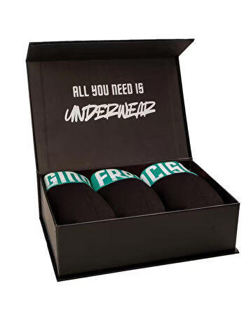 YEŞİL Premium Kutulu 3'lü Erkek Boxer