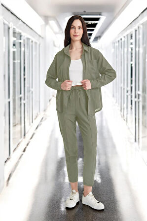 Yazlık Rahat Şık Alt Üst Keten Takım