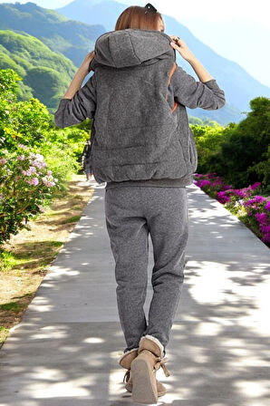 Kışlık Rahat Üçlü Eşofman Takımı