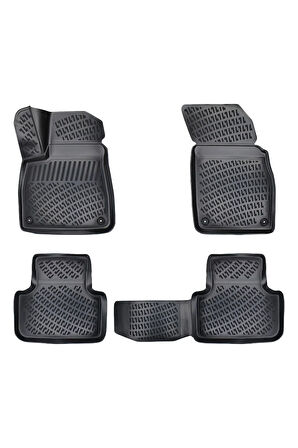 Audi Q7 2019 Araca Özel Tasarım 3D Havuzlu Paspas